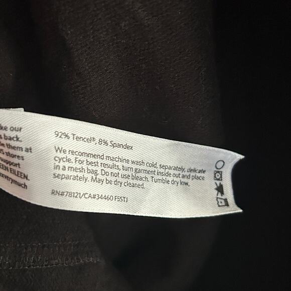 Eileen Fisher Tencel Jersey Long Line Cardigan XL Black Sweater Stretch Capsule - Picture 3 of 5